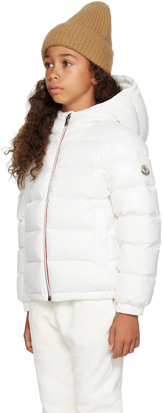 Moncler Enfant Big Kids White New Aubert Down Jacket Moncler Enfant
