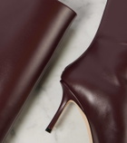 Jimmy Choo Agathe 85 leather knee-high boots