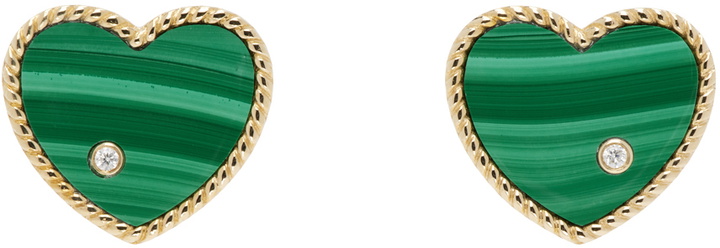 Photo: Yvonne Léon Gold & Green Cœur Earrings