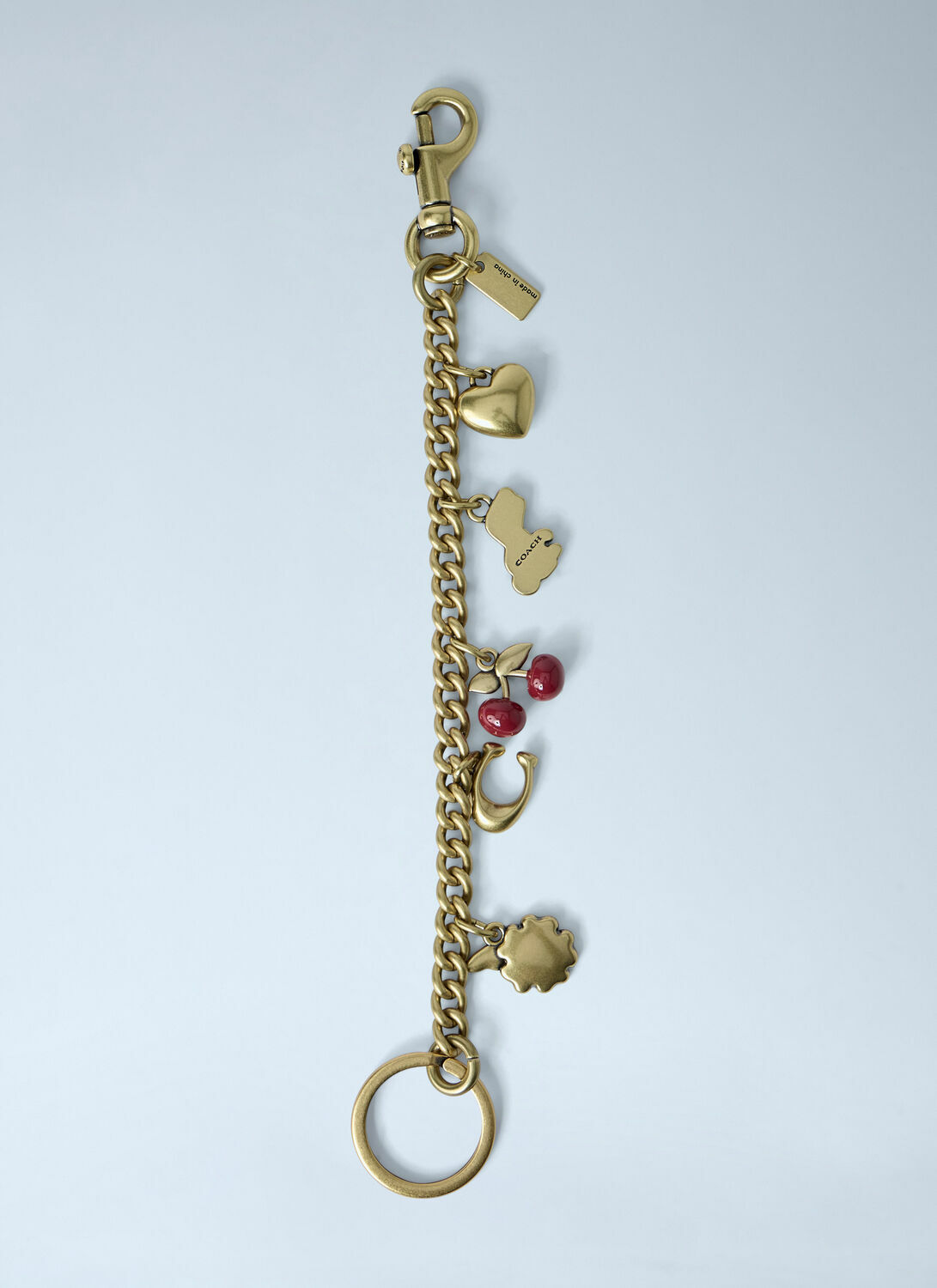 Coach Charm Keychain With Mixed Motifs