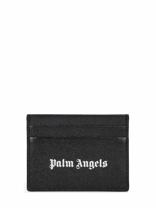 Photo: PALM ANGELS - Logo Print Leather Card Holder