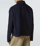 Loewe Leather-trimmed denim jacket