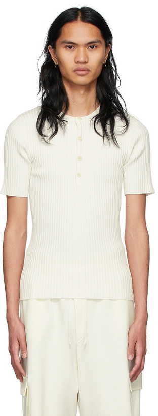 Photo: ANDREĀDAMO SSENSE Exclusive Off-White Viscose Henley