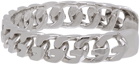 Givenchy Silver G Chain Open Bangle Bracelet