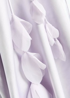 Self-portrait Floral-embellished Satin Maxi Slip Dress Lilac