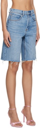 Alexander Wang Blue Relaxed-Fit Denim Shorts