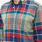 Portuguese Flannel Men's Tolly Button Down Check Shirt in Multi