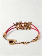 Acne Studios - Baby Gold-Tone and Cord Bracelet - Red