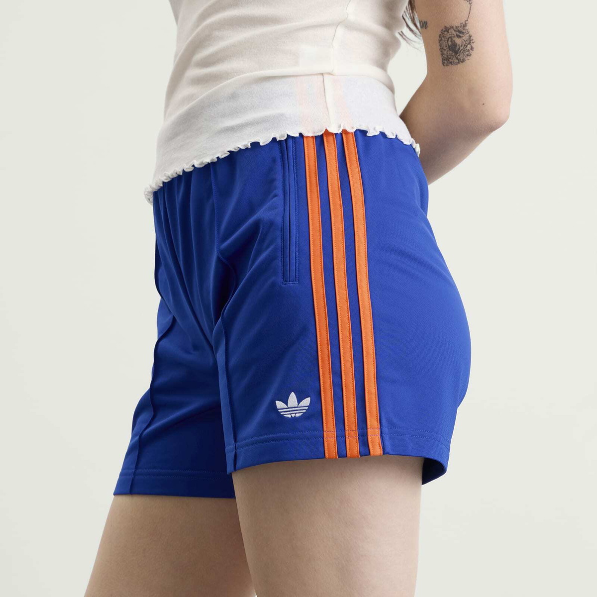 Adidas Women's Firebird Short in Bold Blue/Orange