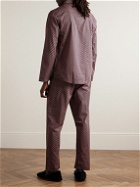 Derek Rose - Ledbury 65 Printed Cotton-Poplin Pyjama Set - Burgundy