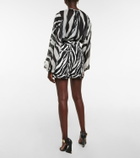 Dolce&Gabbana - Zebra-print cotton-blend shorts