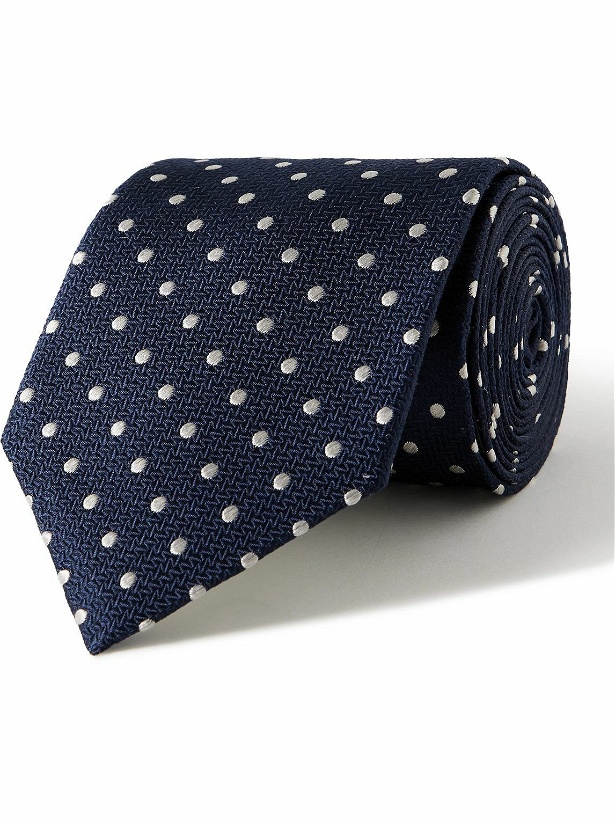 Photo: Favourbrook - Pickwick 7.5cm Polka-Dot Silk-Jacquard Tie