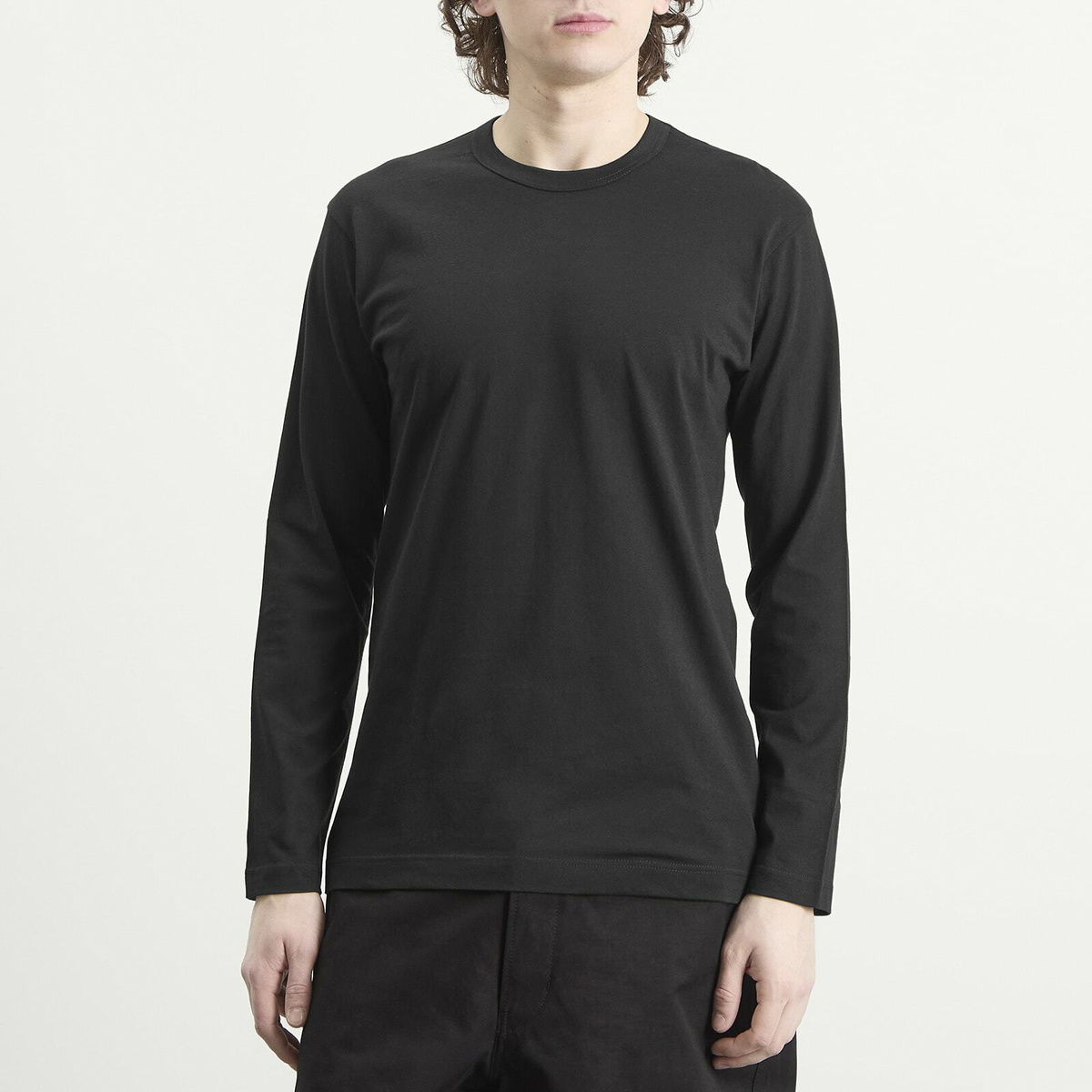 Comme des Garçons SHIRT Men's Cotton Long Sleeve T-Shirt in Black