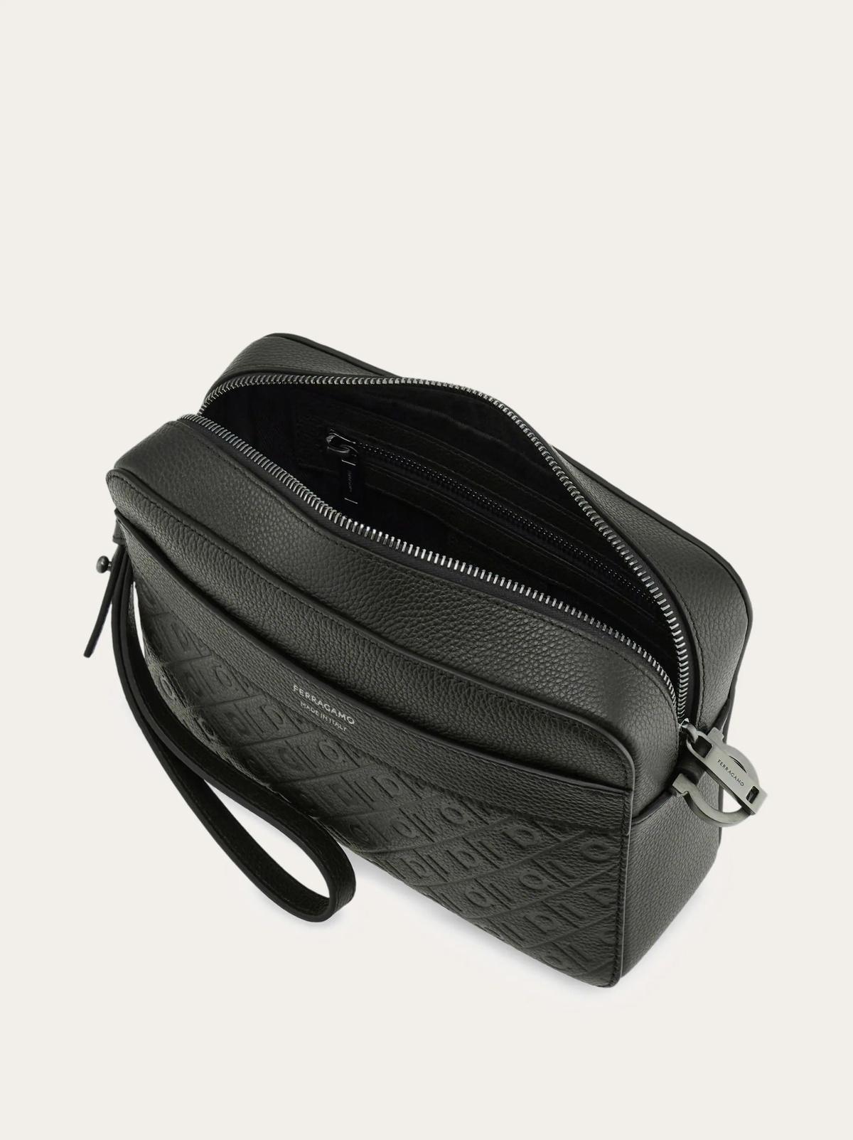 Ferragamo Mens Ferragamo Monogram shoulder bag in Black