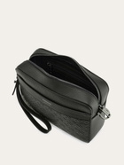 Ferragamo Mens Ferragamo Monogram shoulder bag in Black