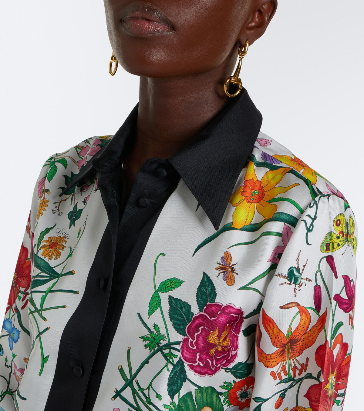 Gucci Gucci Flora silk twill shirt