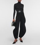 Alaïa High-rise knit barrel-leg pants