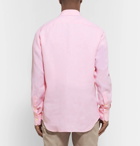 Canali - Slim-Fit Slub Linen Shirt - Pink
