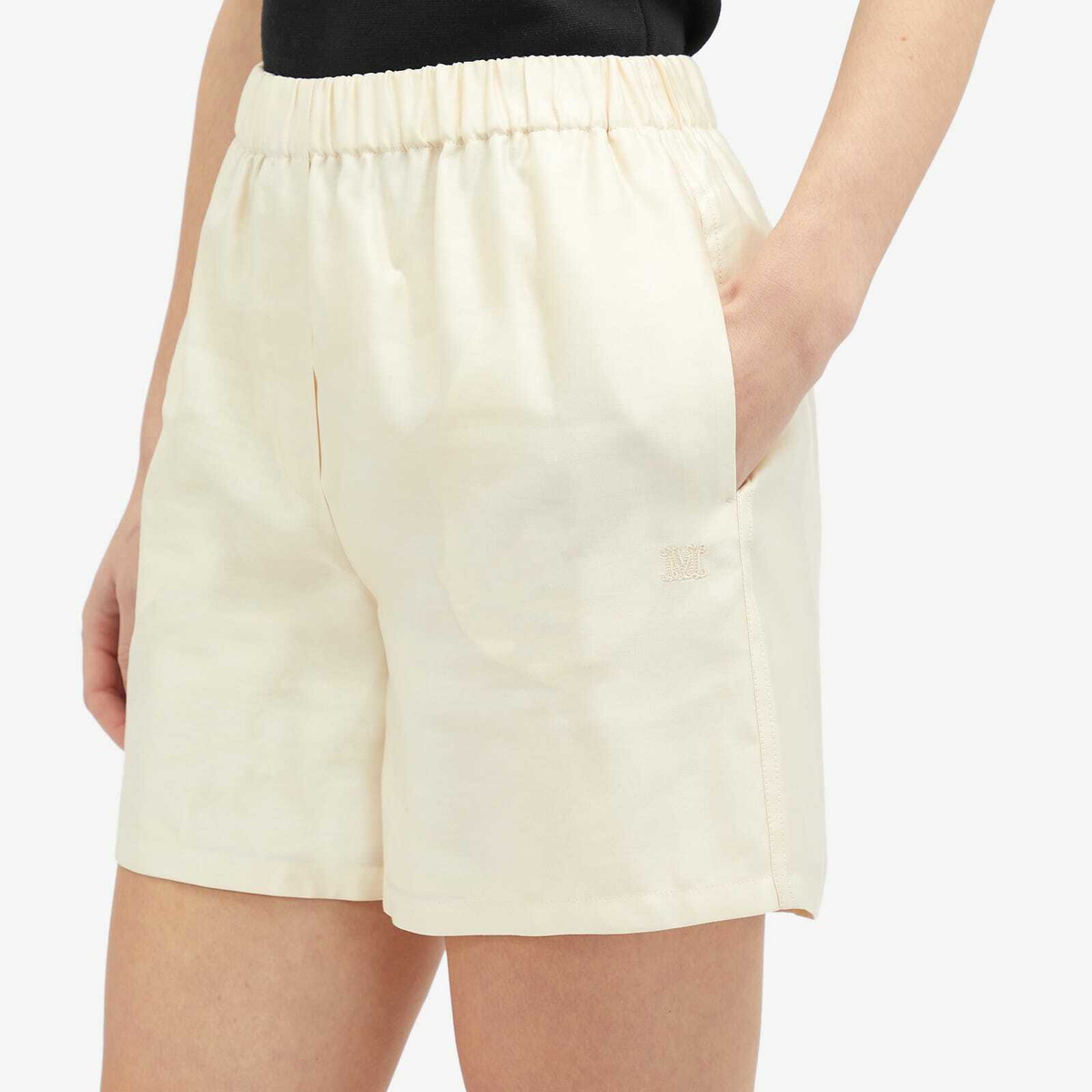 Max Mara Women's Piadena Longline Shorts in Ivory Max Mara