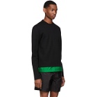 Prada Black and Green Wool Sweater