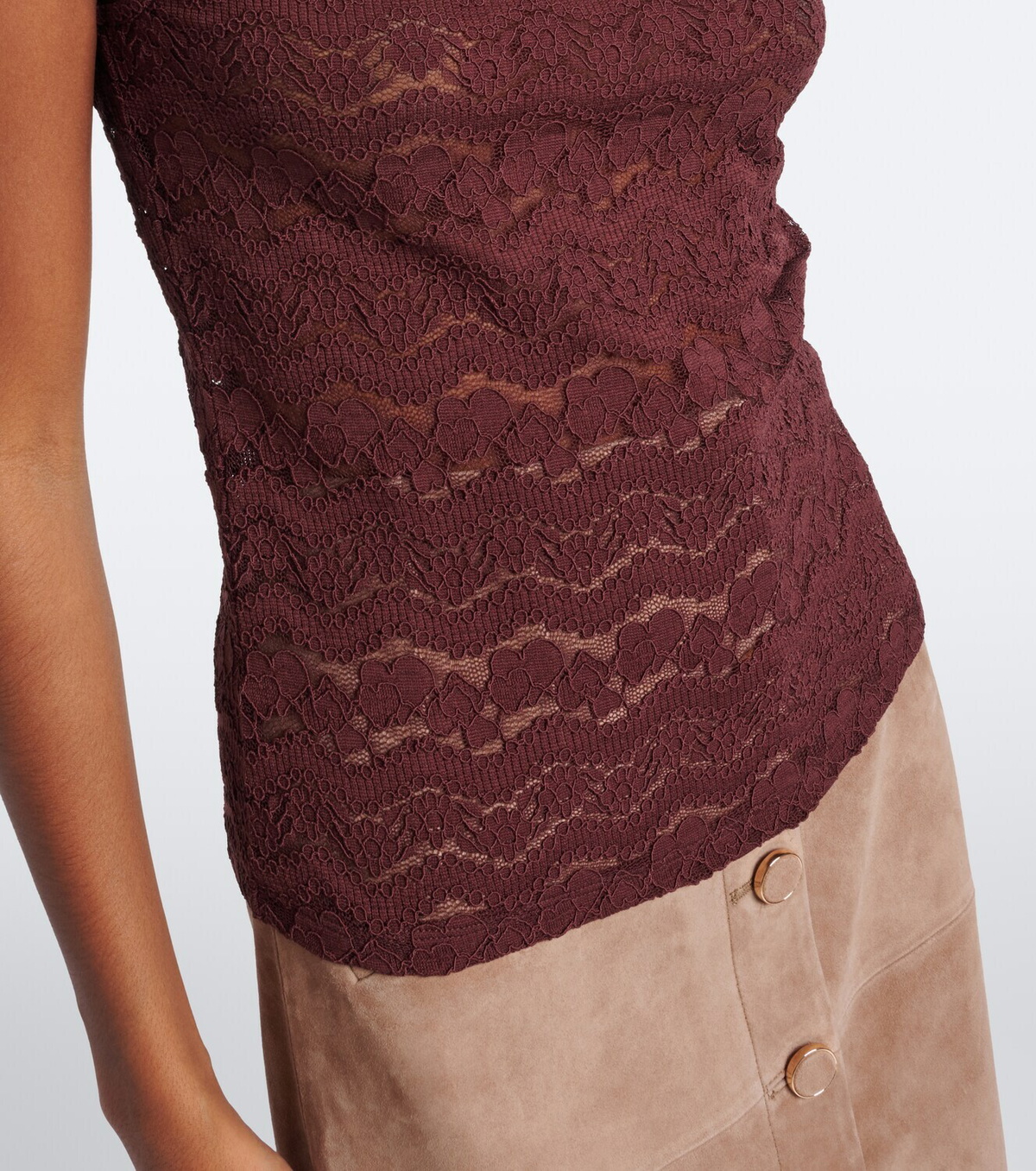 Veronica Beard Alora lace jersey top