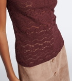 Veronica Beard Alora lace jersey top