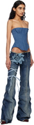 Fancì Club Blue Upcycled Bella Denim Corset