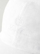 Loro Piana - Logo-Embroidered Linen Baseball Cap - White