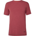 Nike Training - Transcend Slim-Fit Mélange Dri-FIT Yoga T-Shirt - Red