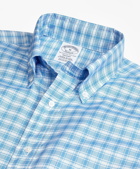 Brooks Brothers Men's Regent Regular-Fit Oxford Check Sport Shirt | Blue