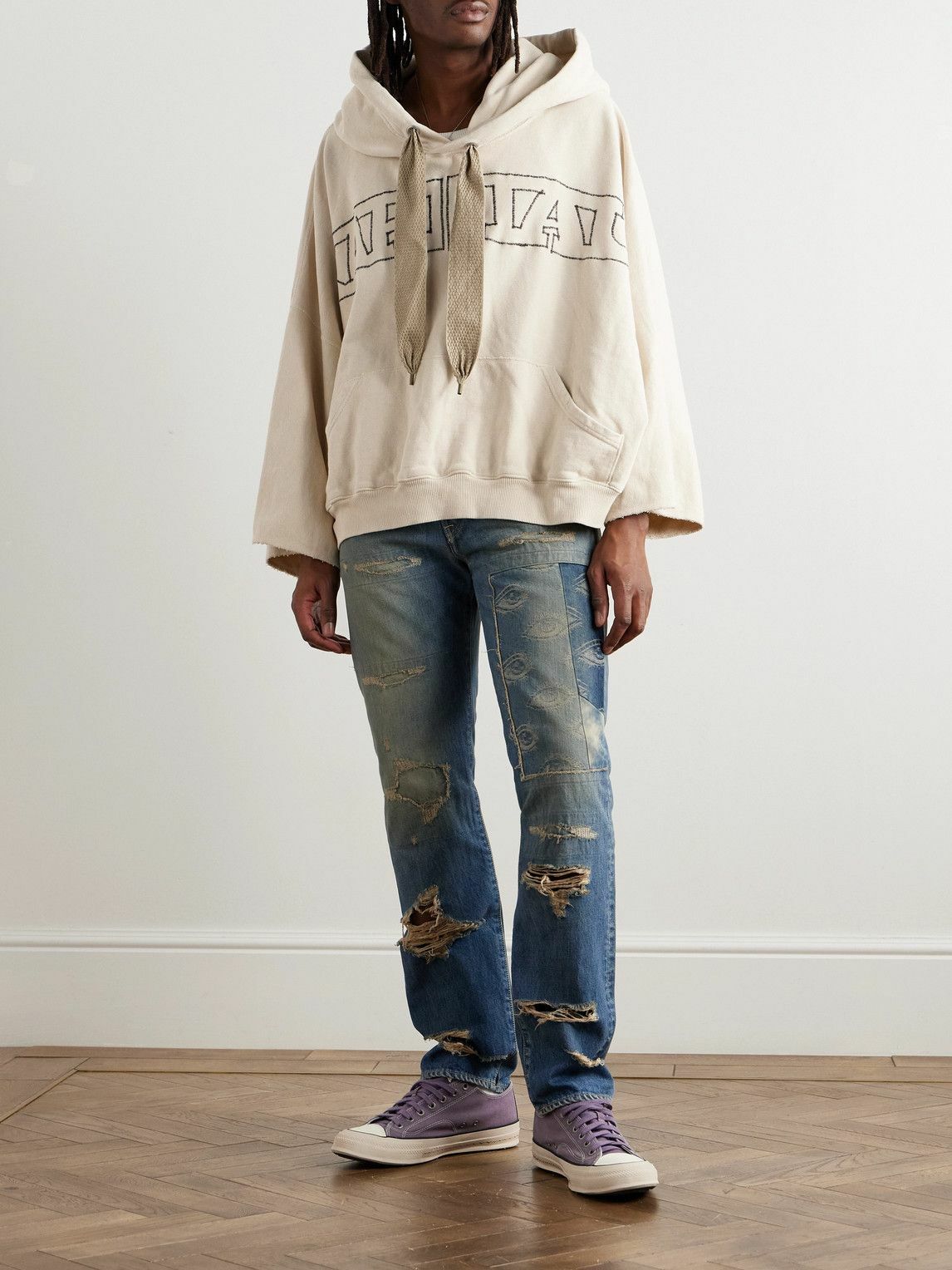 KAPITAL - Monkey CISCO Speakeasy Slim-Fit Distressed Denim Jeans
