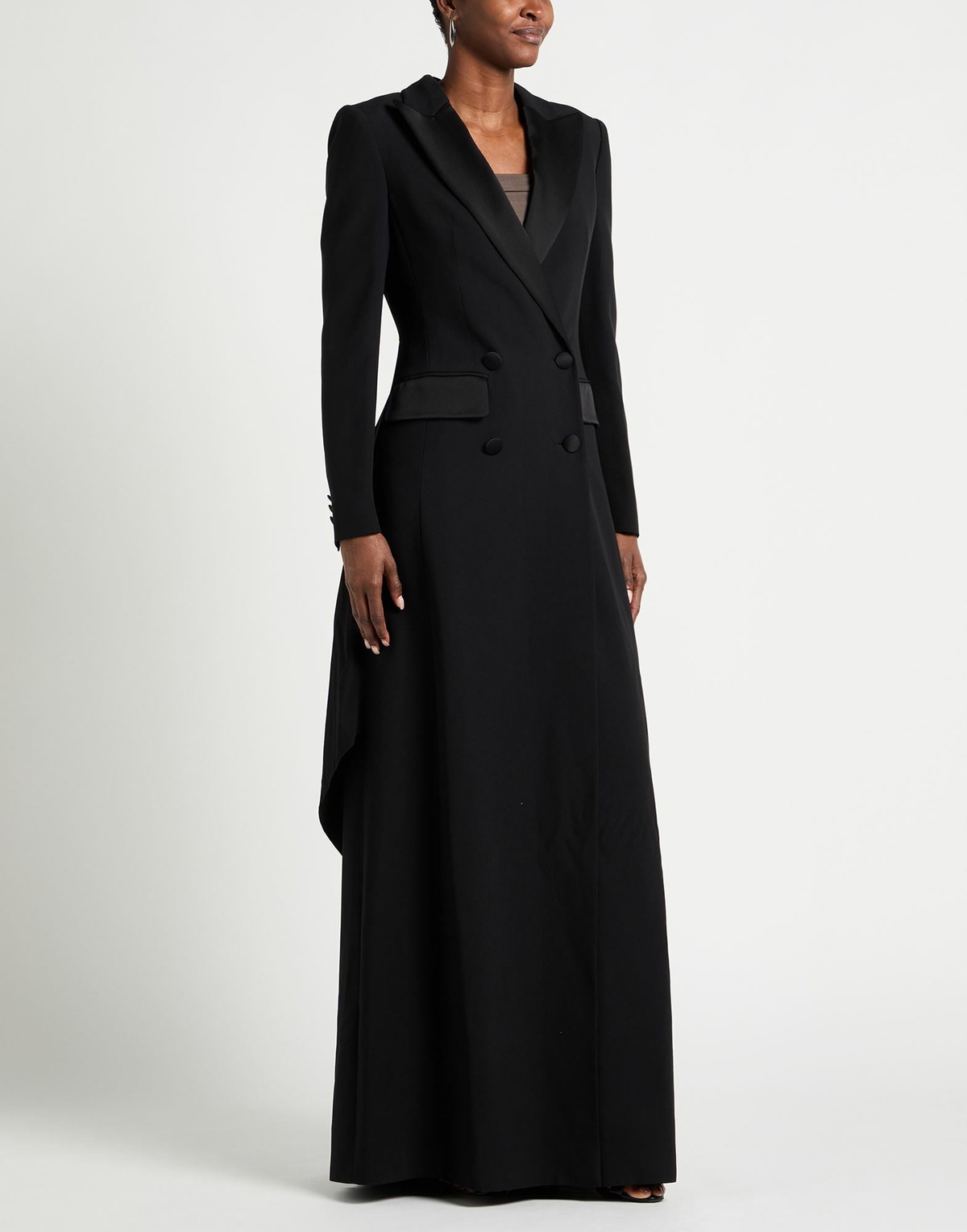 Alberta Ferretti Womens Overcoat & Trench Coat in Black