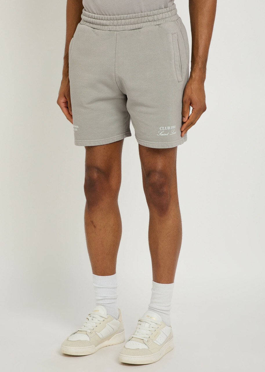 Club 1984 Melrose Printed Cotton Shorts Grey