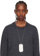 MM6 Maison Margiela Silver Dog Tag Necklace