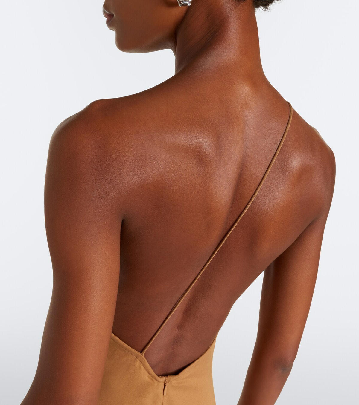 Taller Marmo Antelope fringe-trimmed asymmetric midi dress