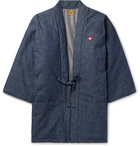 Human Made - Padded Logo-Print Cotton-Chambray Jacket - Blue