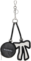 Acne Studios Black Coin Wallet & Bow Mirror Keychain