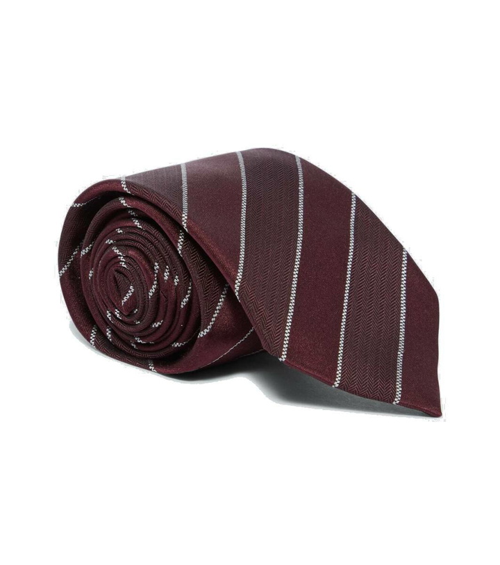 Photo: Brunello Cucinelli Striped silk tie
