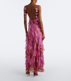 Camilla Floral ruffled silk maxi dress