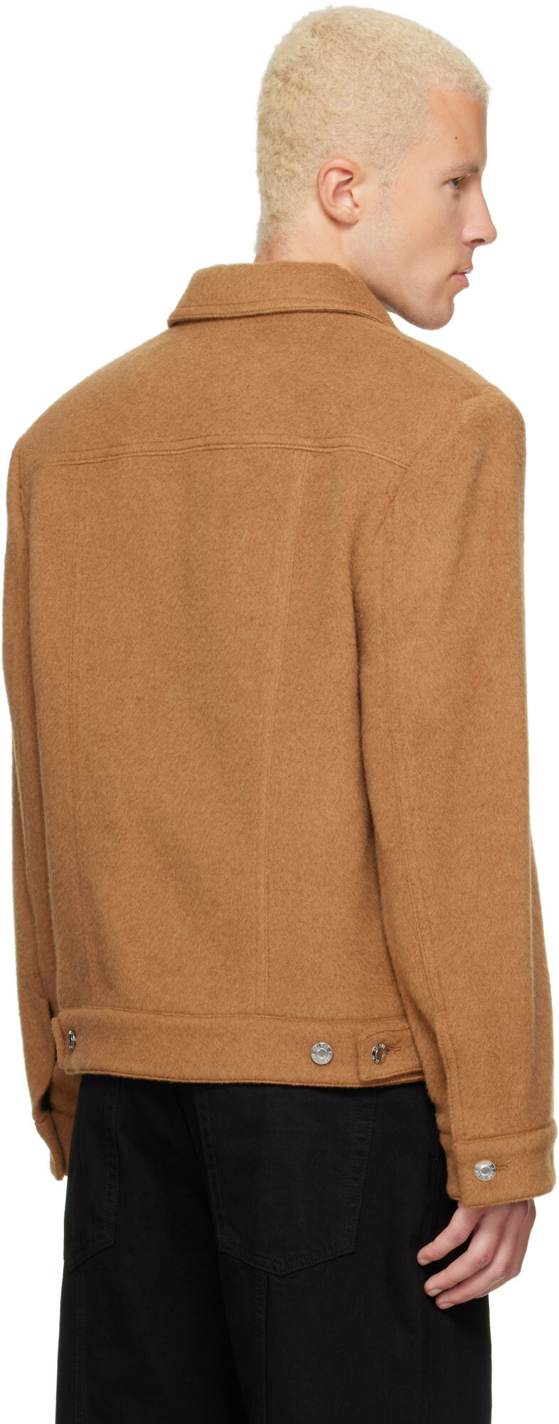 Helmut Lang Tan Wool Trucker Jacket