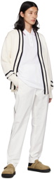 Moncler White Piping Trousers