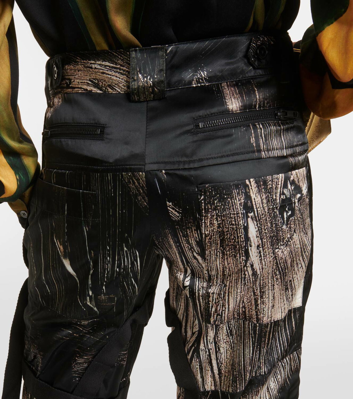 Louisa Ballou Printed low-rise straight cargo pants