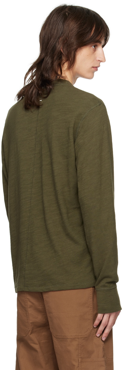 rag & bone Green Classic Flame Henley