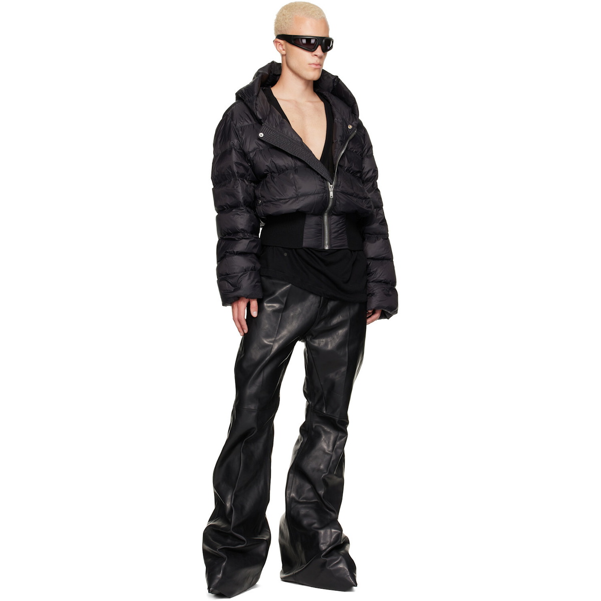 Rick Owens Black Tower Hooded Jacket