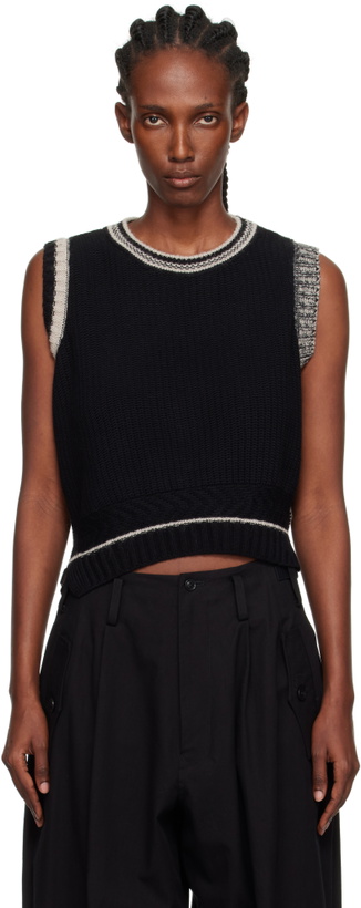 Photo: Y's Black Design Knit Sweater