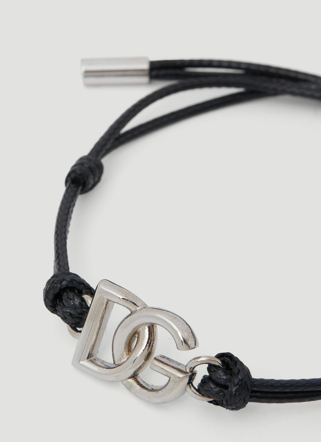 Dolce & Gabbana Monogram Plaque Cord Bracelet