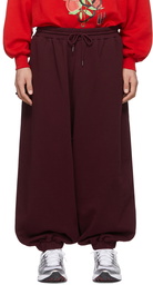 LU'U DAN SSENSE Exclusive Burgundy Bontan Lounge Pants