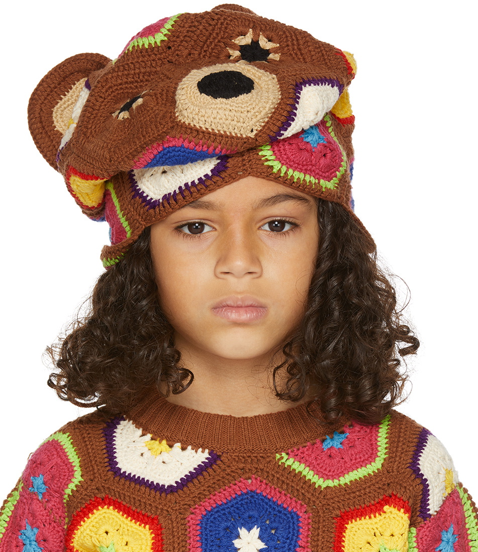 Doublet SSENSE Exclusive Kids Brown & Multicolor Hand-Crochet Bear ...