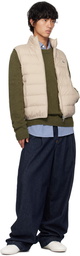 Moncler Beige Contrin Down Vest