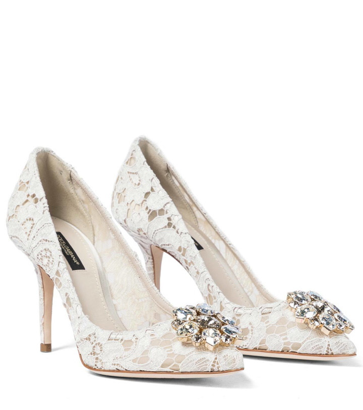 Photo: Dolce&Gabbana Belluci embellished lace pumps